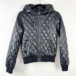 Billabong Puffy Hooded Jacket Y2K Shiny faerie Grunge‎ Goth Small